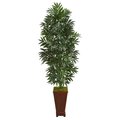 Nearly Naturals 5.5 ft. Bamboo Palm Artificial Plant in Decorative Planter 8082